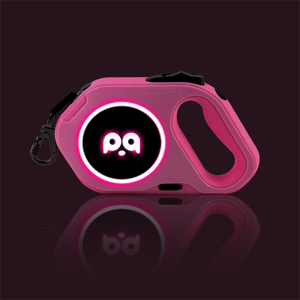 LED Retractable Dog Leash | 5M Rechargeable Light-Up Leash