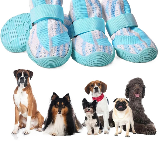 Breathable Dog Boots - Non-Slip Mesh Shoes for Walking, Running & Hiking