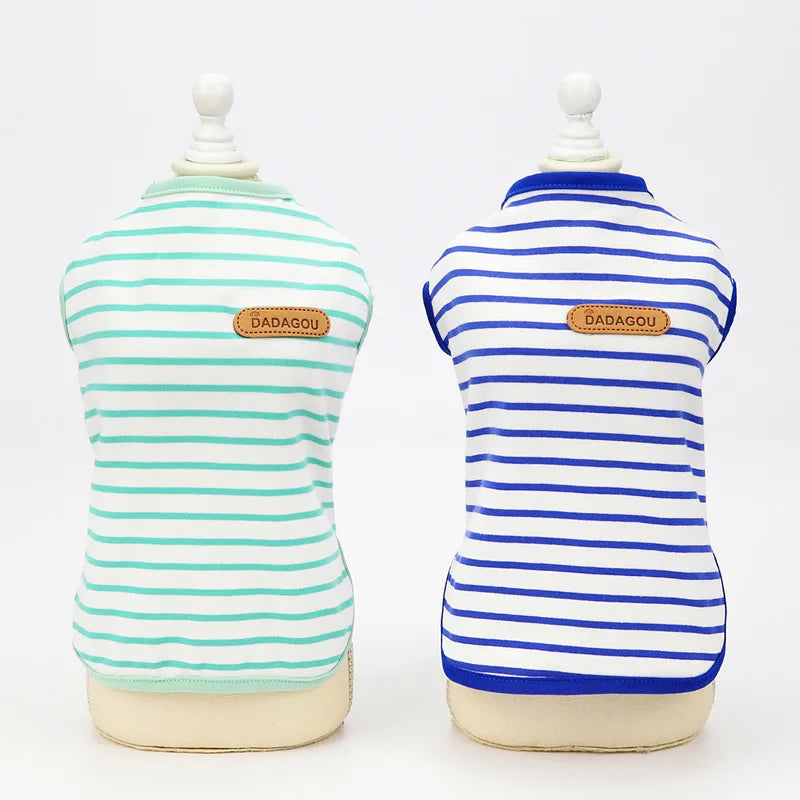 Classic Stripe Sleeveless Vest for Cats & Small Dogs