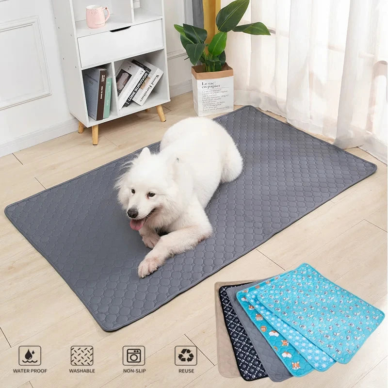Washable Reusable Dog Pee Pad — Anti-Slip Puppy Training Mat for Home & Car