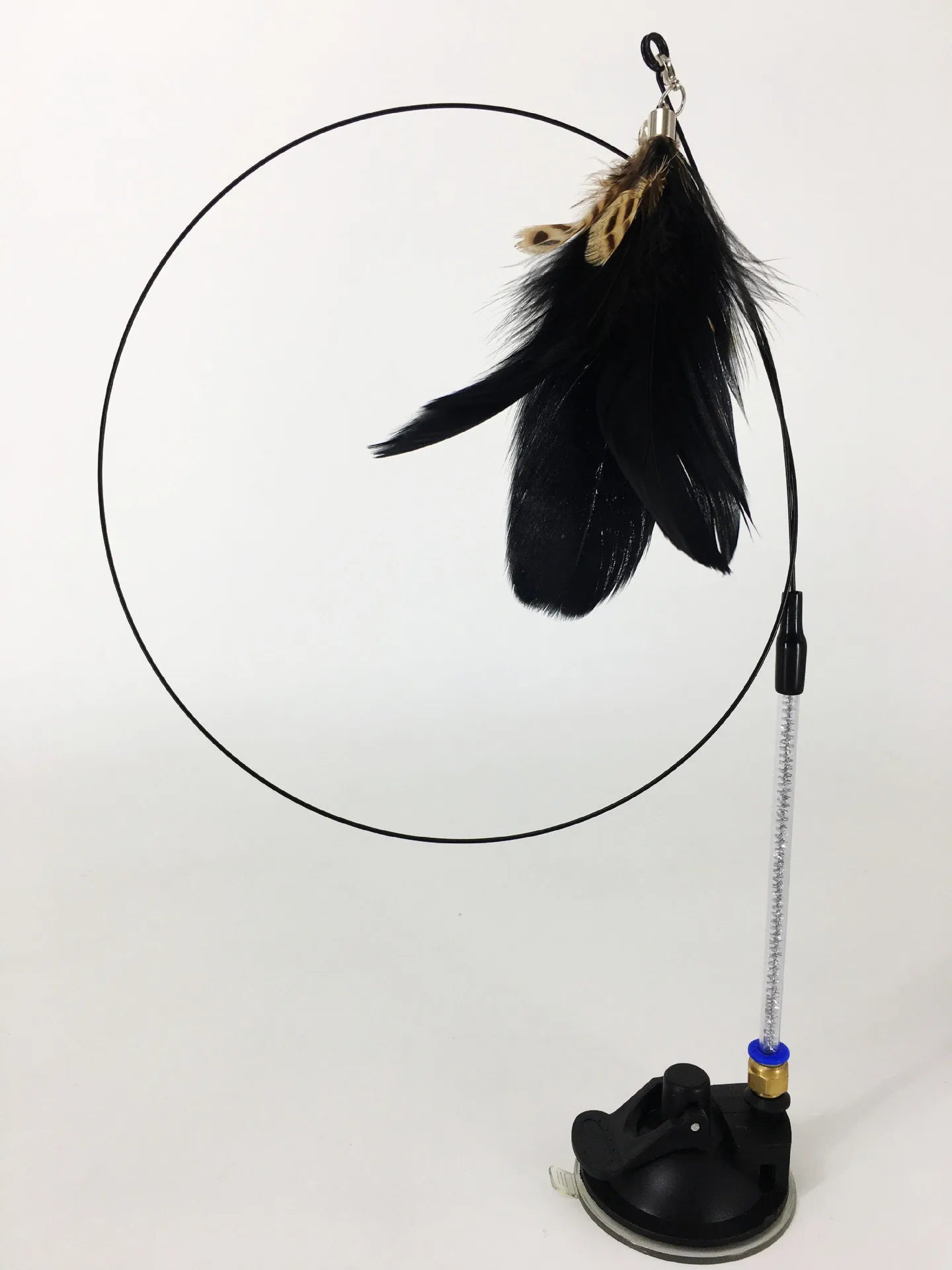 Hands-Free Suction Cup Cat Toy - Interactive Feather Wand Set