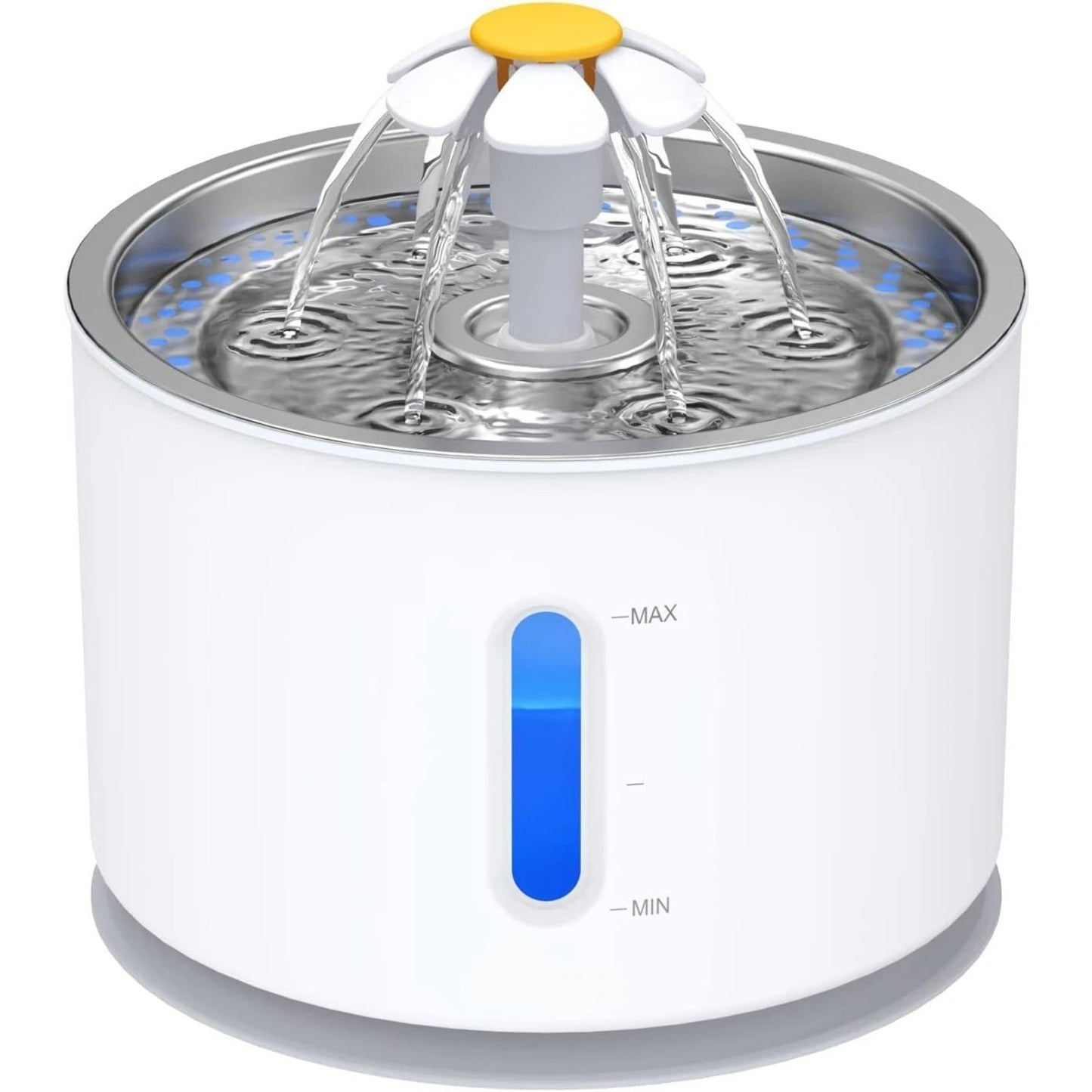 Fontaine à eau pour animaux de compagnie - Distributeur automatique en acier inoxydable de 2,4 L pour chats et chiens