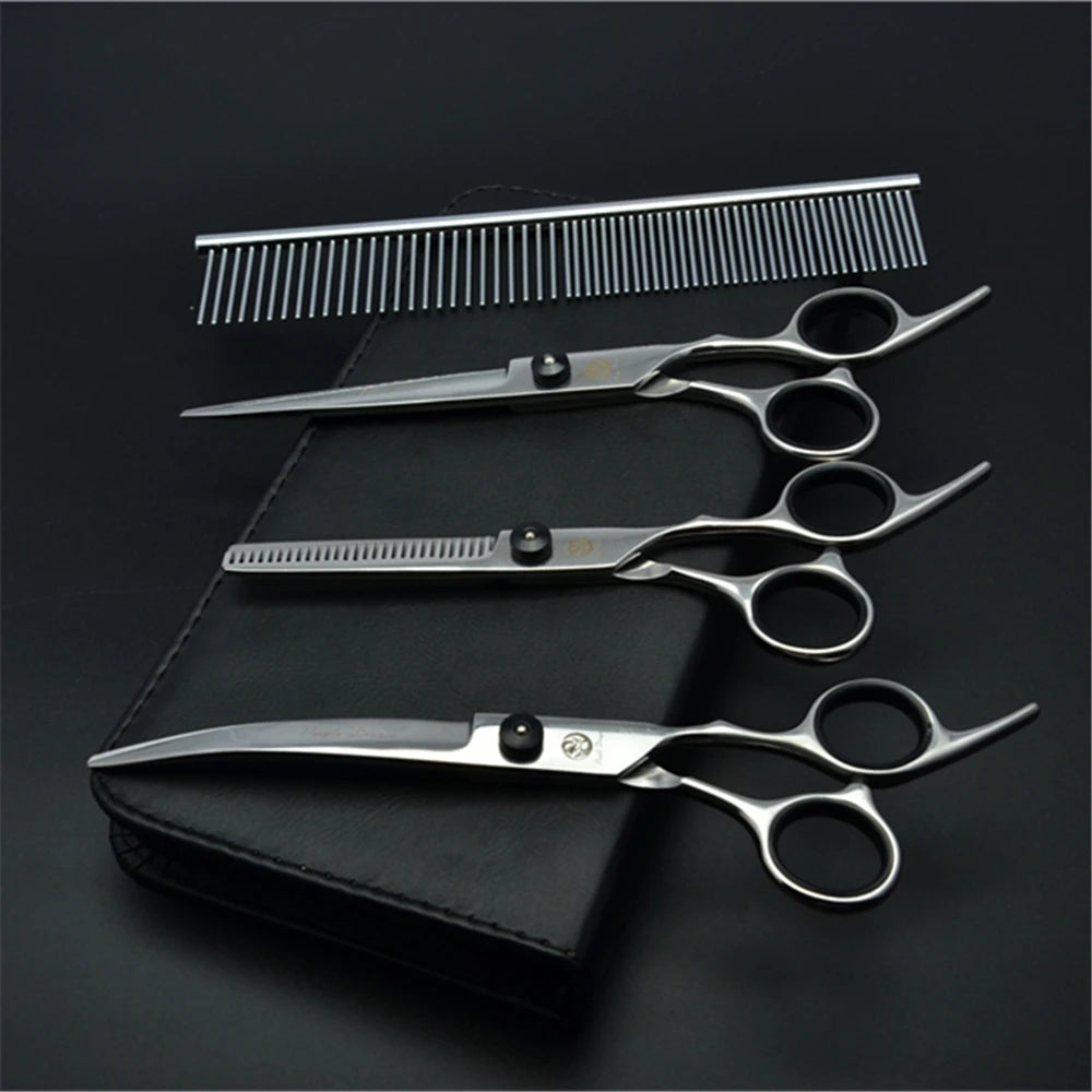 Professional Dog Grooming Scissors Set - 6" & 7" Stainless Steel
