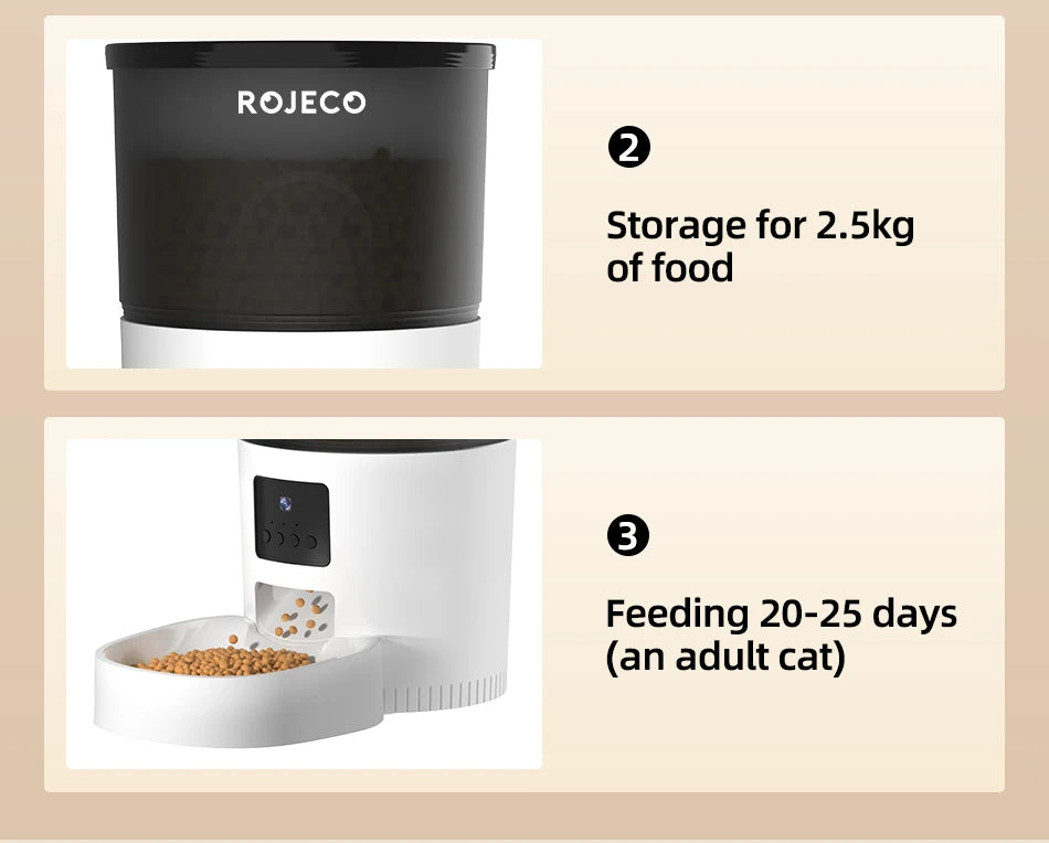 3L Smart Automatic Pet Feeder with HD Camera & WiFi