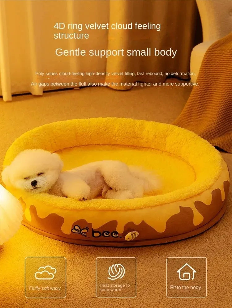 Panier Douillet pour Chien avec Couverture - Coussin Moelleux pour Chats et Chiens de Petite à Grande Taille