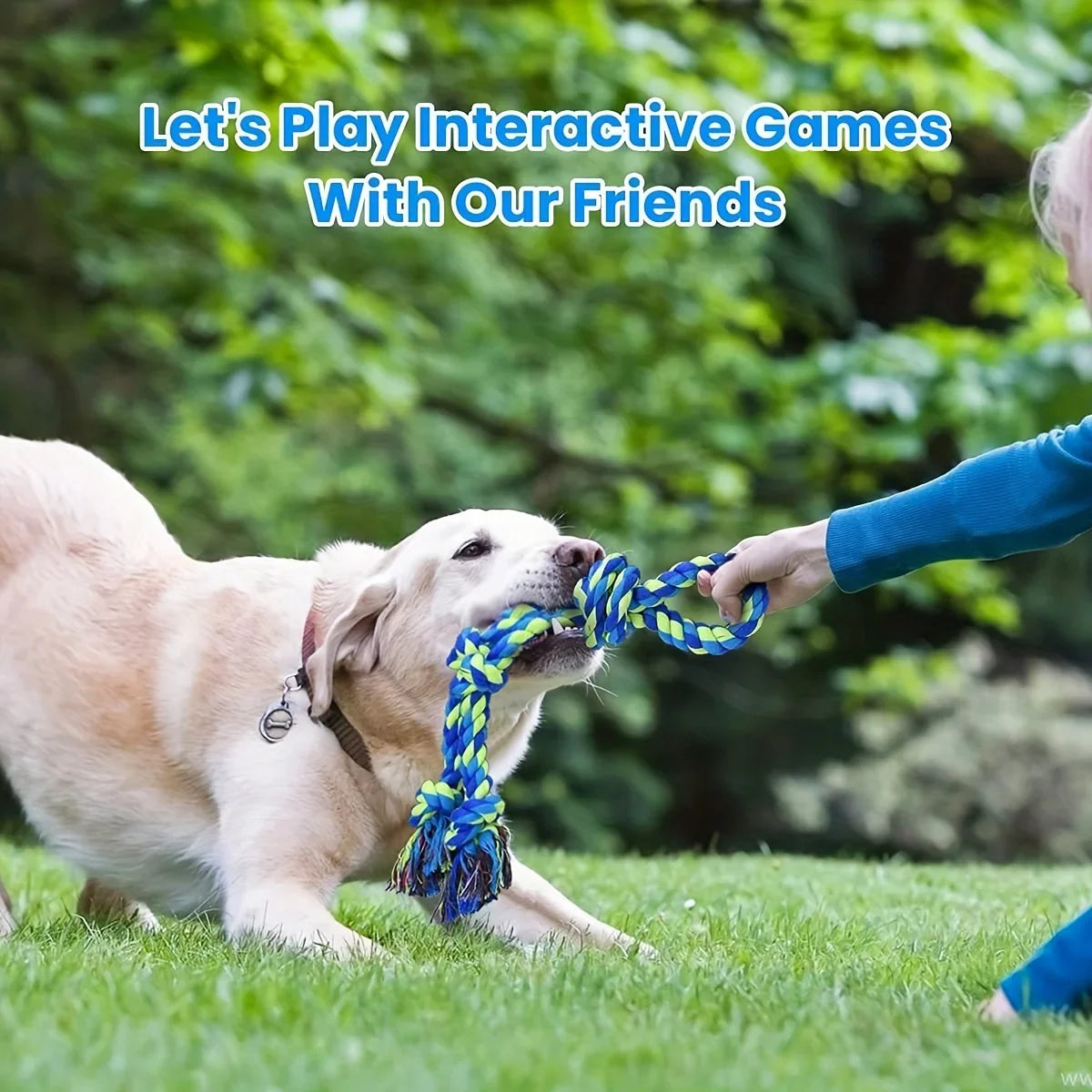Knotted Rope Tug Toy for Dogs – Durable Chew & Interactive Play Toy for Medium & Large Dogs