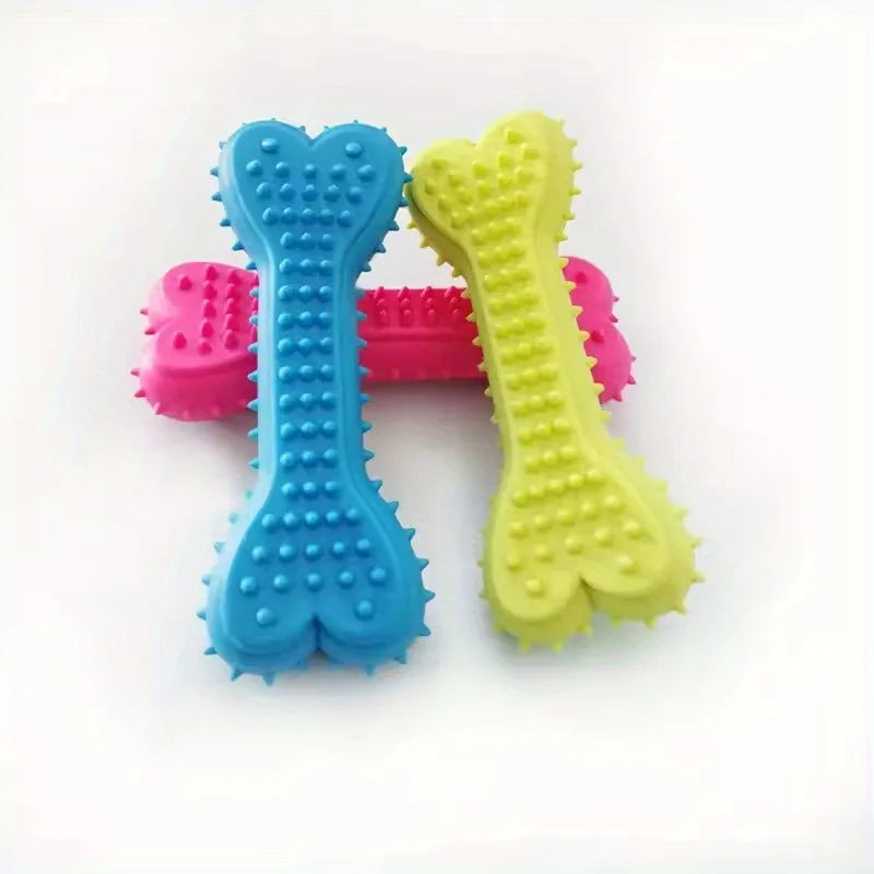 Bone Shaped Rubber Chew Toy - Dental Toy for Small Dogs