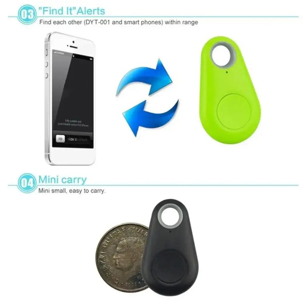 Bluetooth Anti-Lost Tracker Tags for Pets, Keys & Bags — Single to 5-Pack