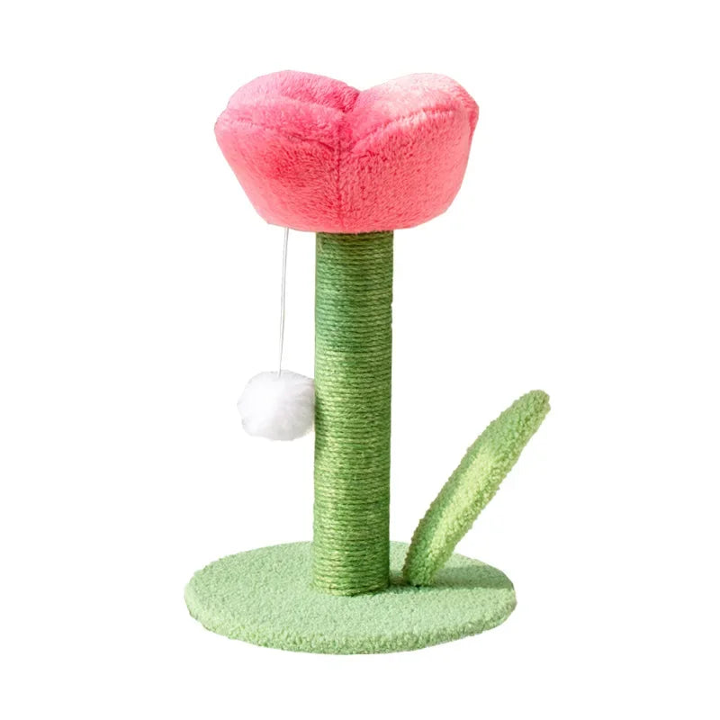 Tulip Cat Tower with Sisal Scratching Post & Kitten Teaser