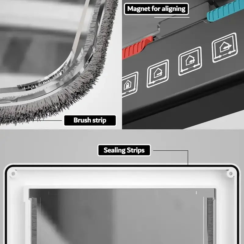 4-Way Locking Weatherproof Pet Flap Door