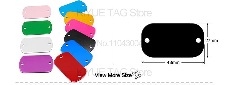 Personalised Aluminium Pet ID Tags – Pack of 100