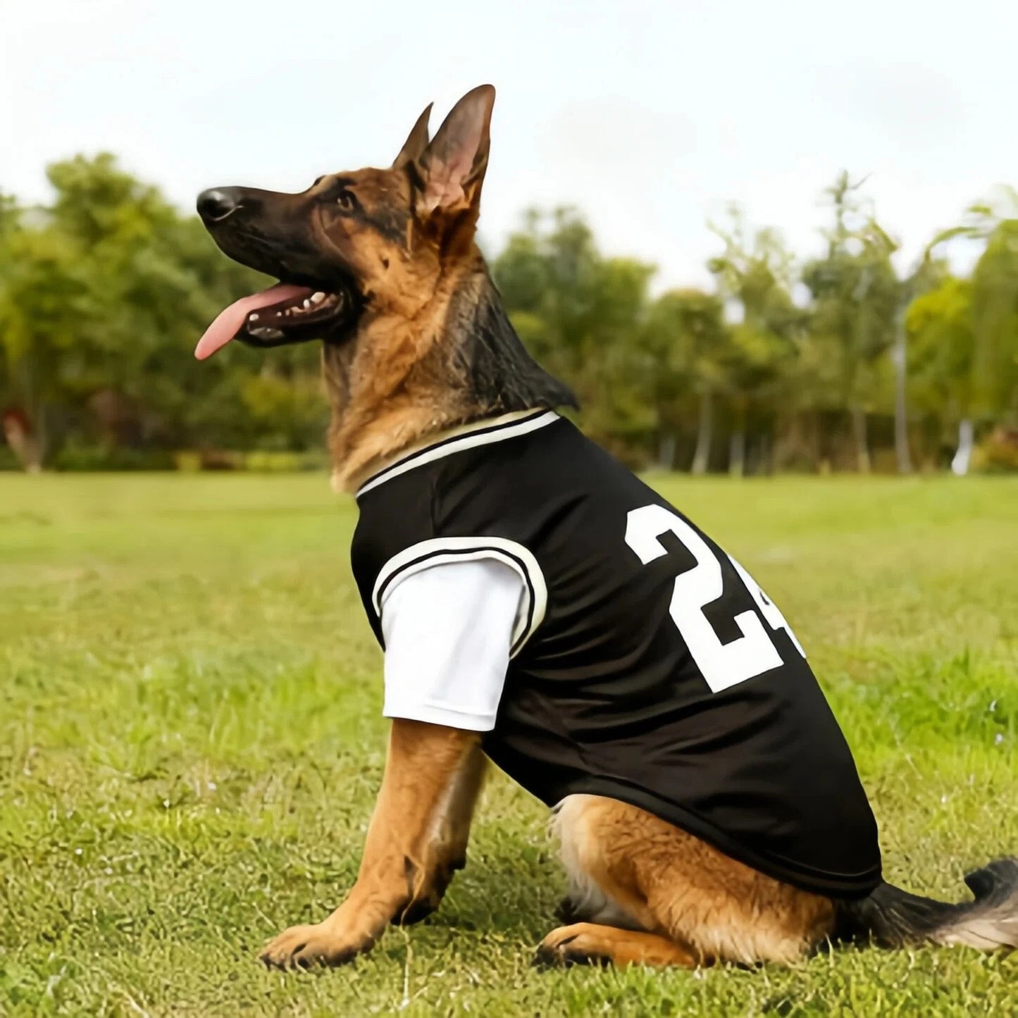 T-shirt gilet rafraîchissant pour chien en similicuir imprimé ballon de basket | Haut décontracté d'été pour chiens de taille moyenne et grande