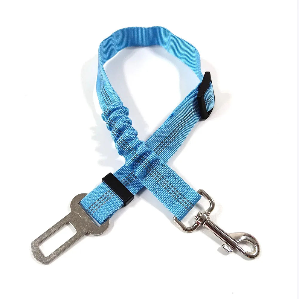 Ceinture de sécurité rétractable pour chien avec bande réfléchissante