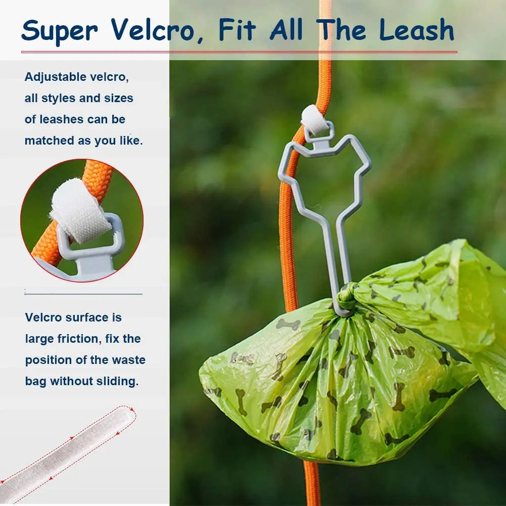 Dog Poop Bag Dispenser with Leash Clip Holder