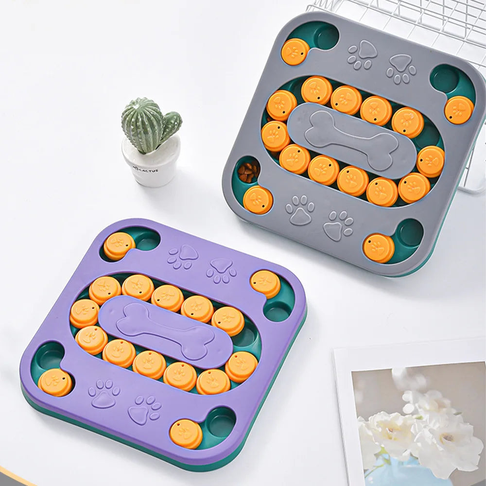 Interactive Puzzle Feeder Bowl - Slow Eating IQ Training Toy for Dogs & Cats