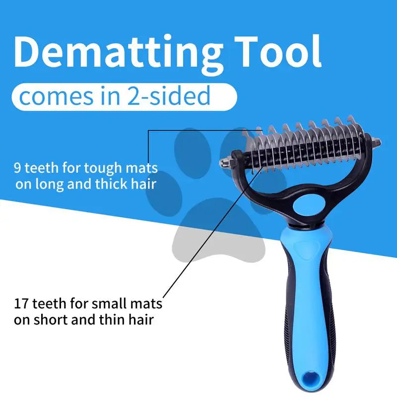 2-in-1 Pet Deshedding & Dematting Brush