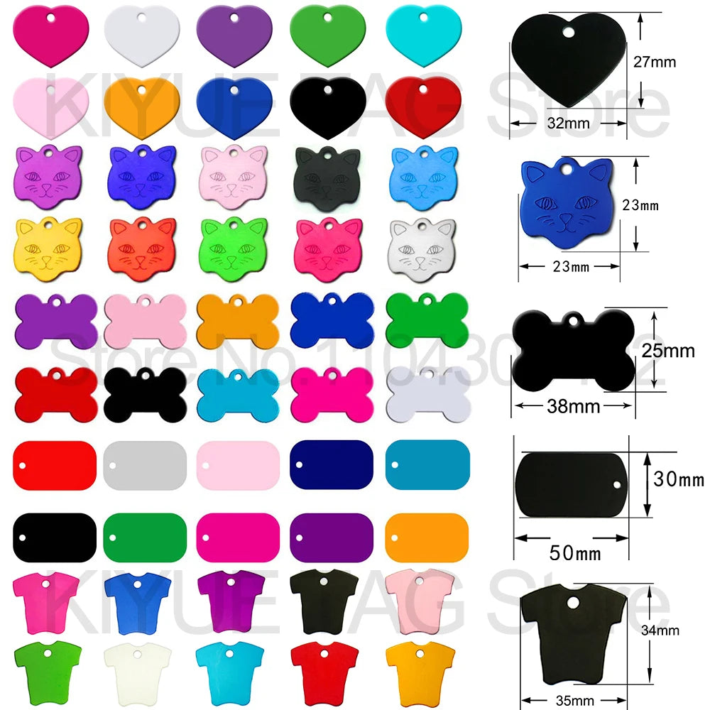 Personalised Aluminium Pet ID Tags – Pack of 100