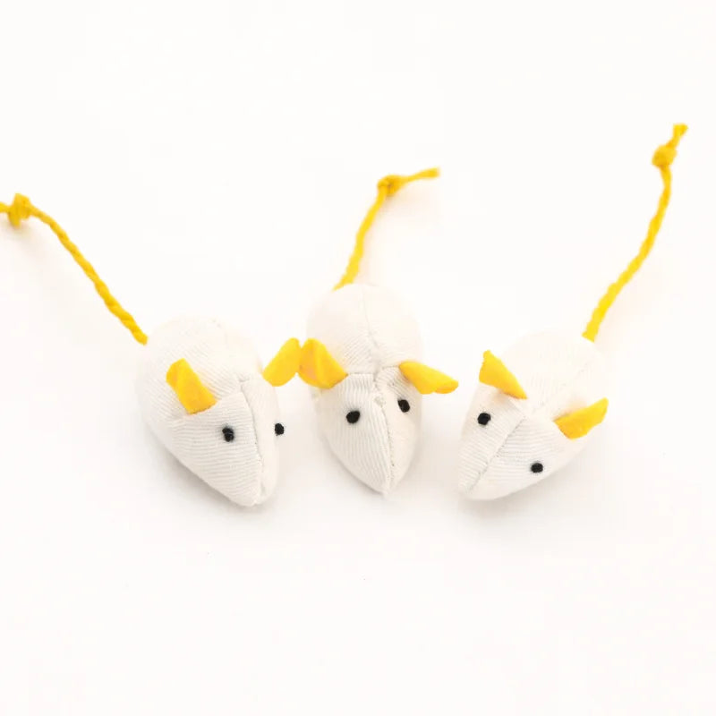 Catnip Filled Mouse Toys with Rattle