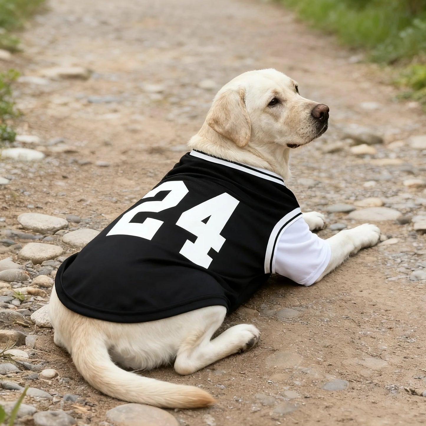 T-shirt gilet rafraîchissant pour chien en similicuir imprimé ballon de basket | Haut décontracté d'été pour chiens de taille moyenne et grande