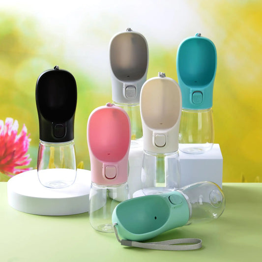Portable Pet Travel Water Bottle with Bowl