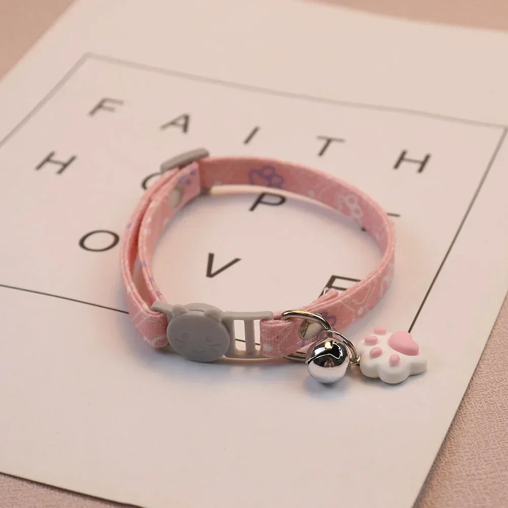 Adjustable Breakaway Collar with Bell for Cats and Small Dogs