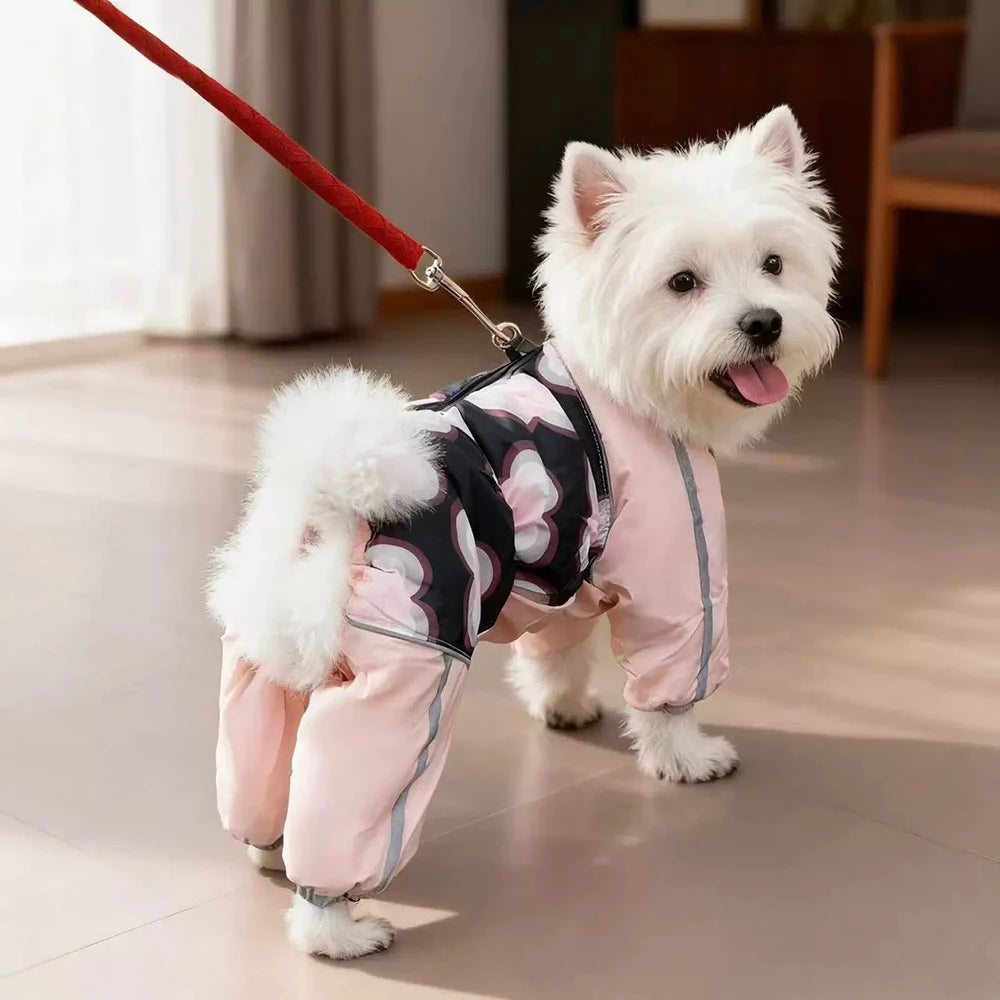 Thickened Reflective Winter Jumpsuit for Small Dogs