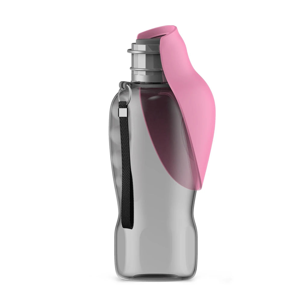 800ml Leakproof Portable Dog Water Bottle with Drinking Bowl