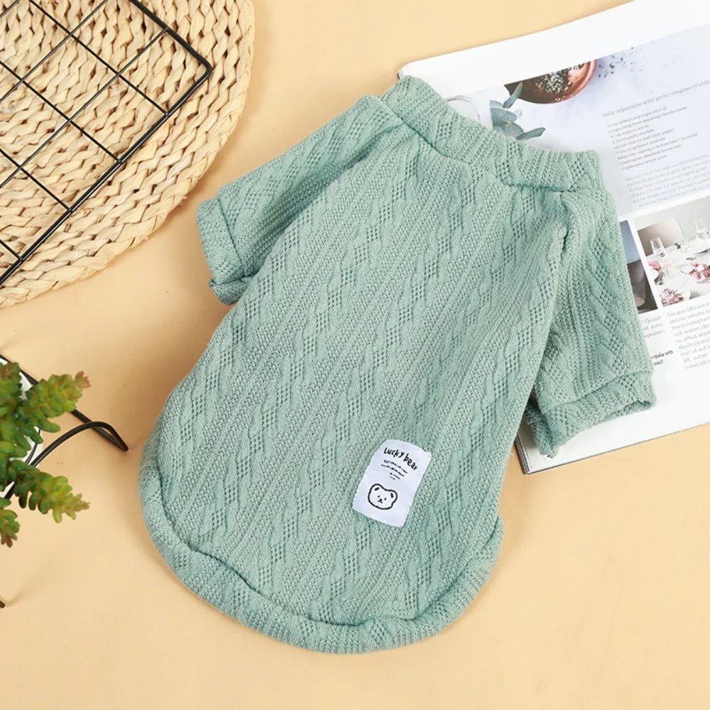 Long-Sleeve Knitted Pullover Sweater for Cats & Small Dogs