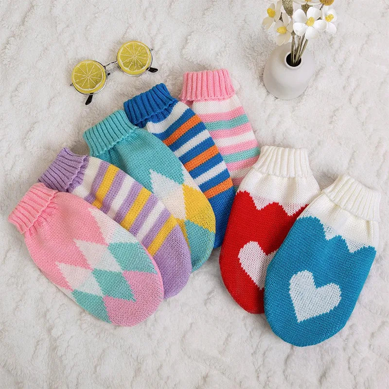 Colorful Knit Sweater for Small & Medium Dogs & Cats