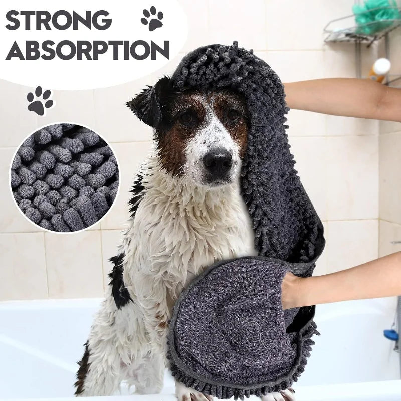 Quick-Drying Super Absorbent Pet Bath Towel for Dogs & Cats