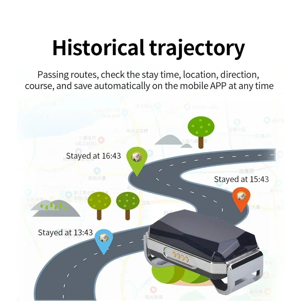 G12 GPS Pet Tracker Collar with Real-Time Tracking for Dogs & Cats