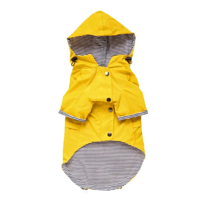 Waterproof Striped Raincoat for Dogs
