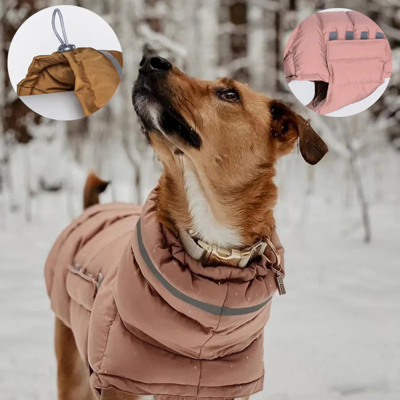 Waterproof High-Collar Down Jacket for Dogs
