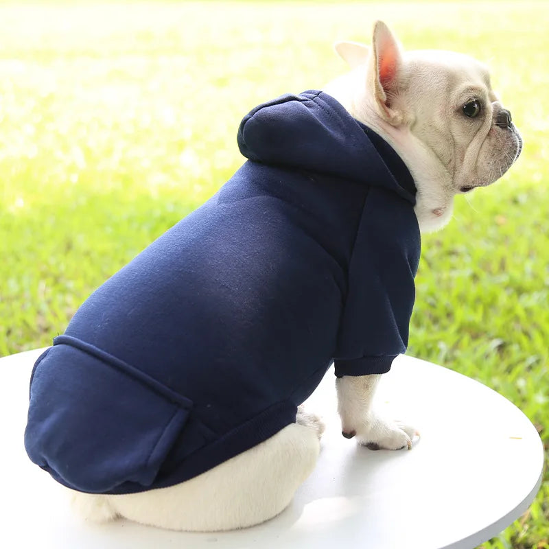 Manteau à capuche en polaire pour chien | Veste sweat chaude d'automne et d'hiver pour petits chiens et chats
