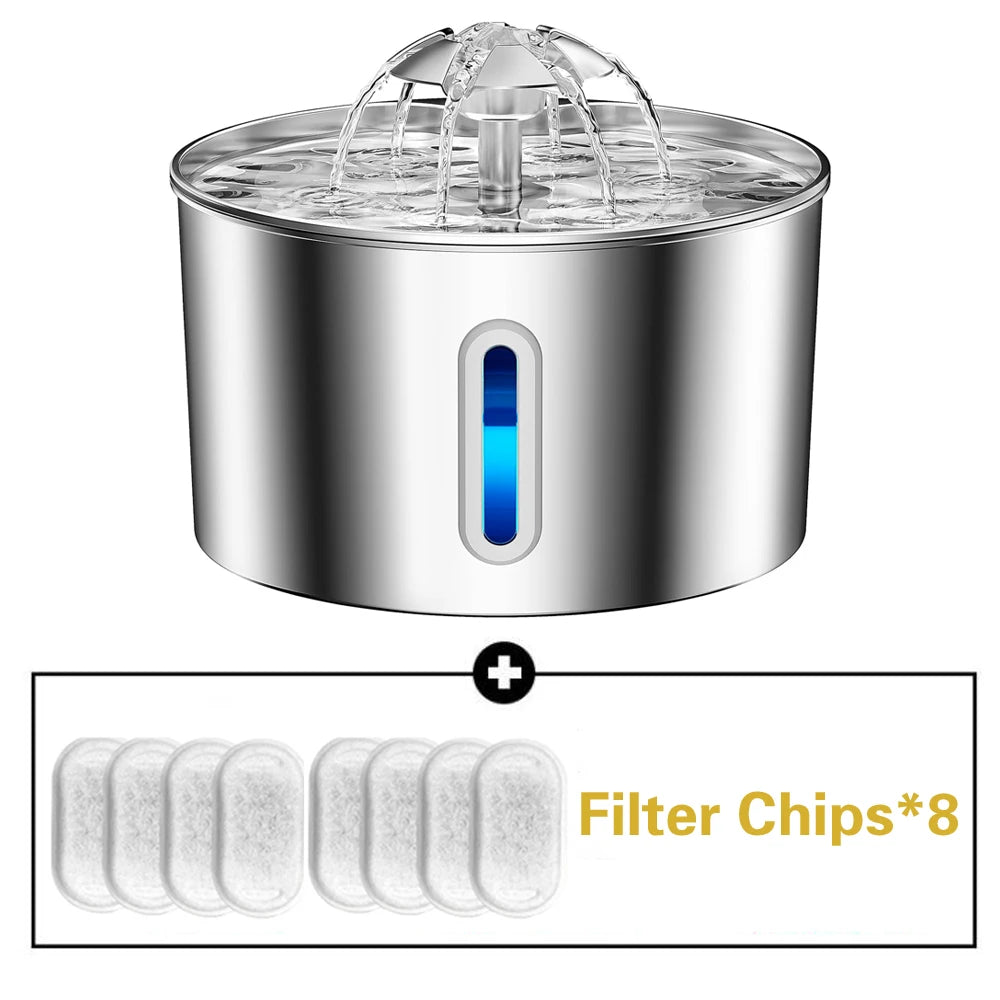 2.2L Stainless Steel Smart Pet Water Fountain