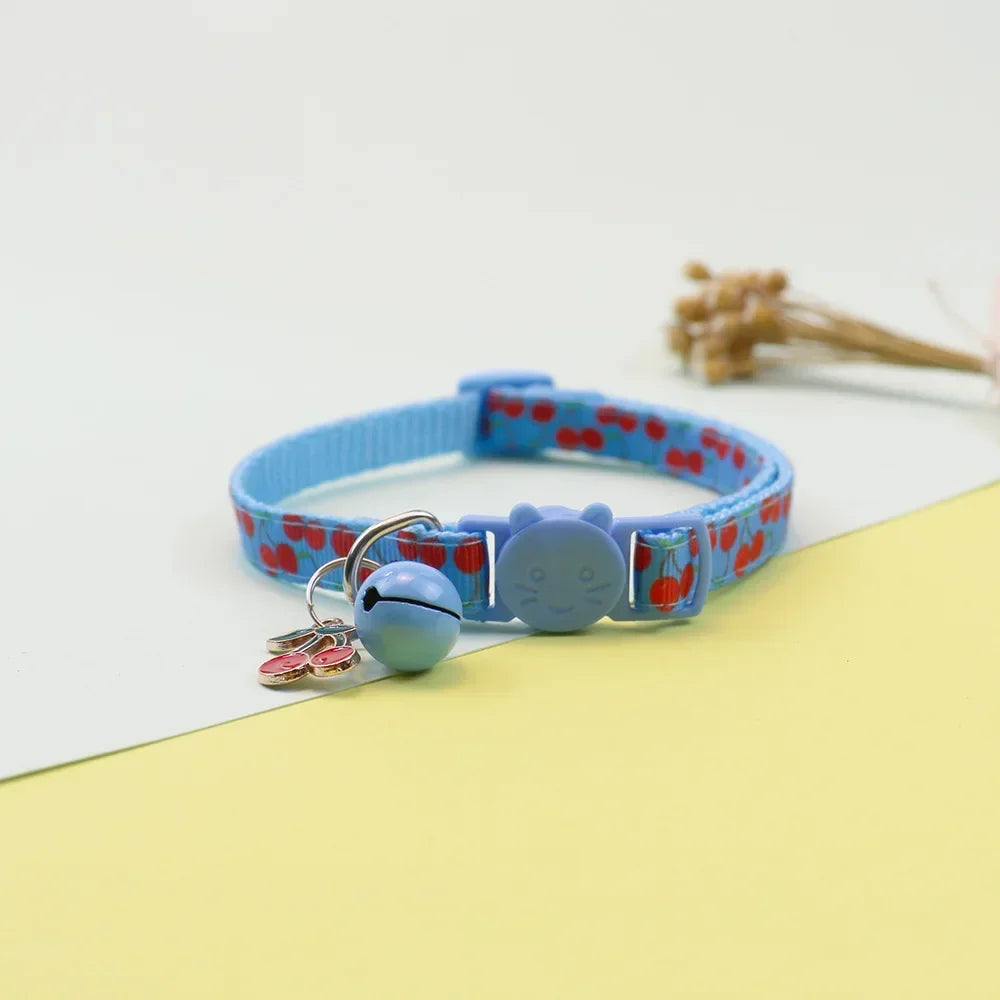 Fruit-Themed Pet Collar with Bell