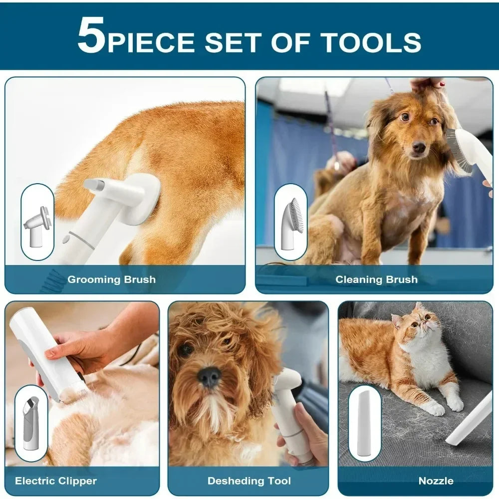 Pet Grooming Vacuum & Clipper Kit
