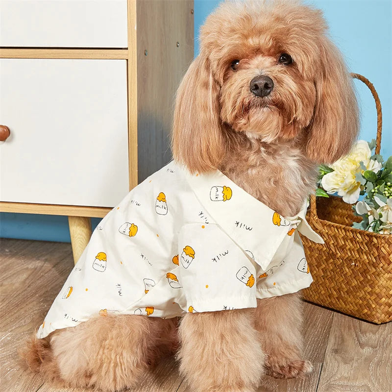 Cartoon Print T-Shirt for Cats & Small Dogs