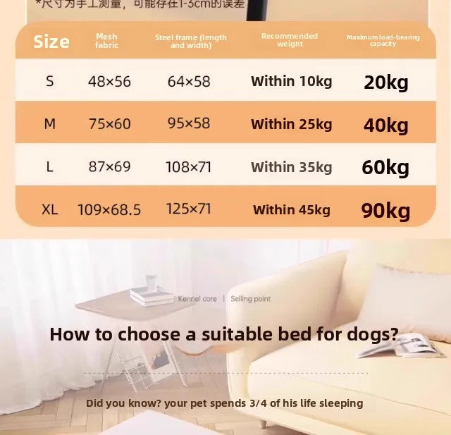 Elevated Mesh Dog Bed