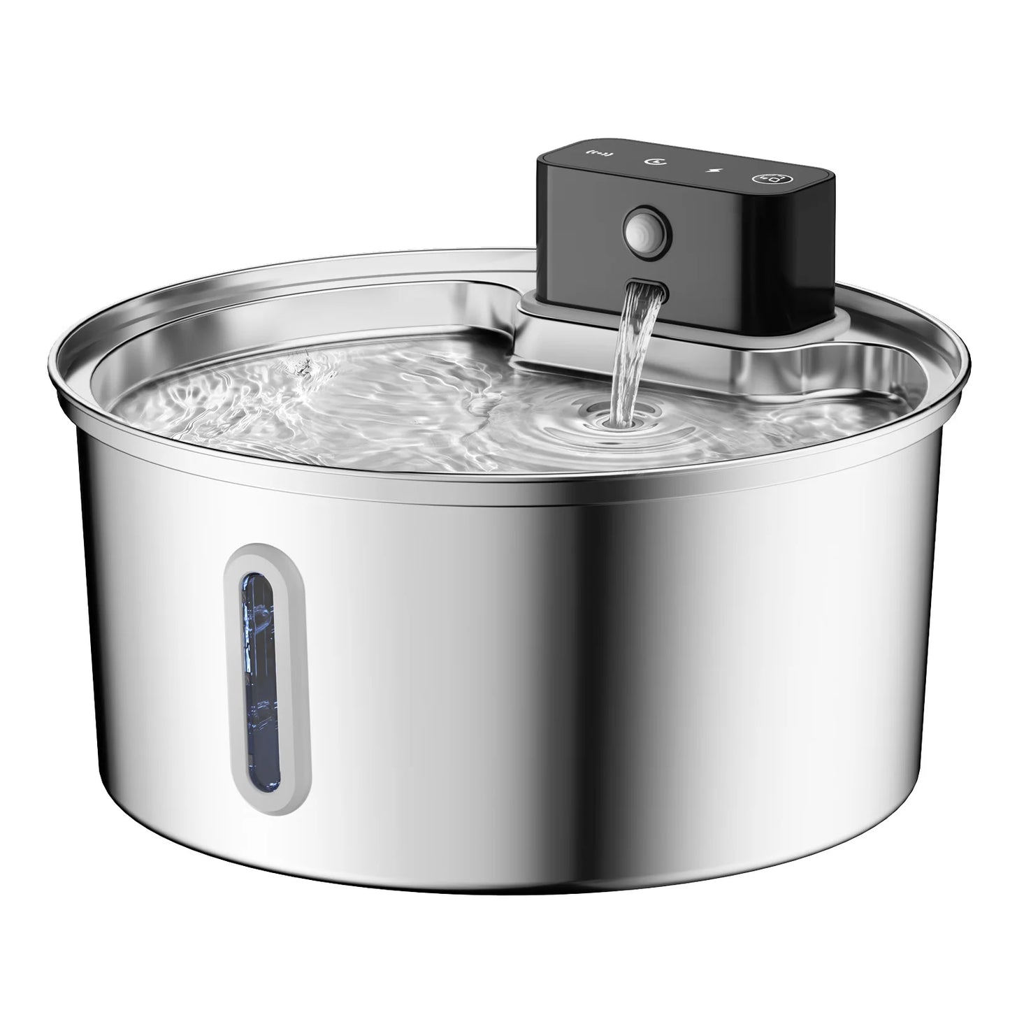 3.2L Stainless Steel Pet Water Fountain — Wireless Charging, Auto Induction & Cycle Filter