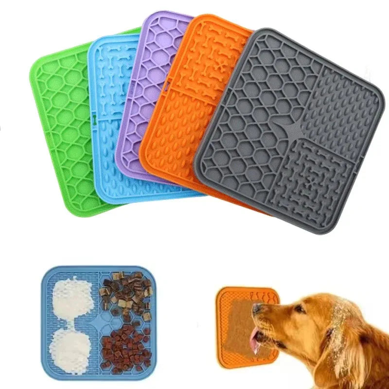 Silicone Lick Mat for Dogs — Slow Feeder & Bath Distraction