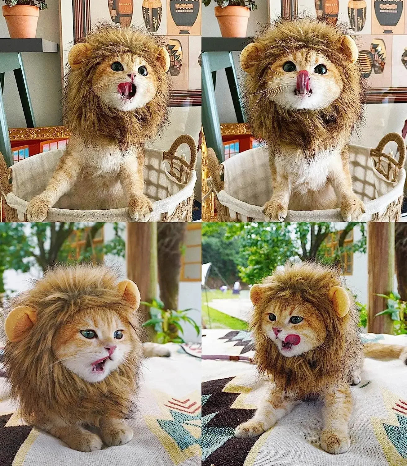 Lion Mane Pet Costume for Dogs and Cats