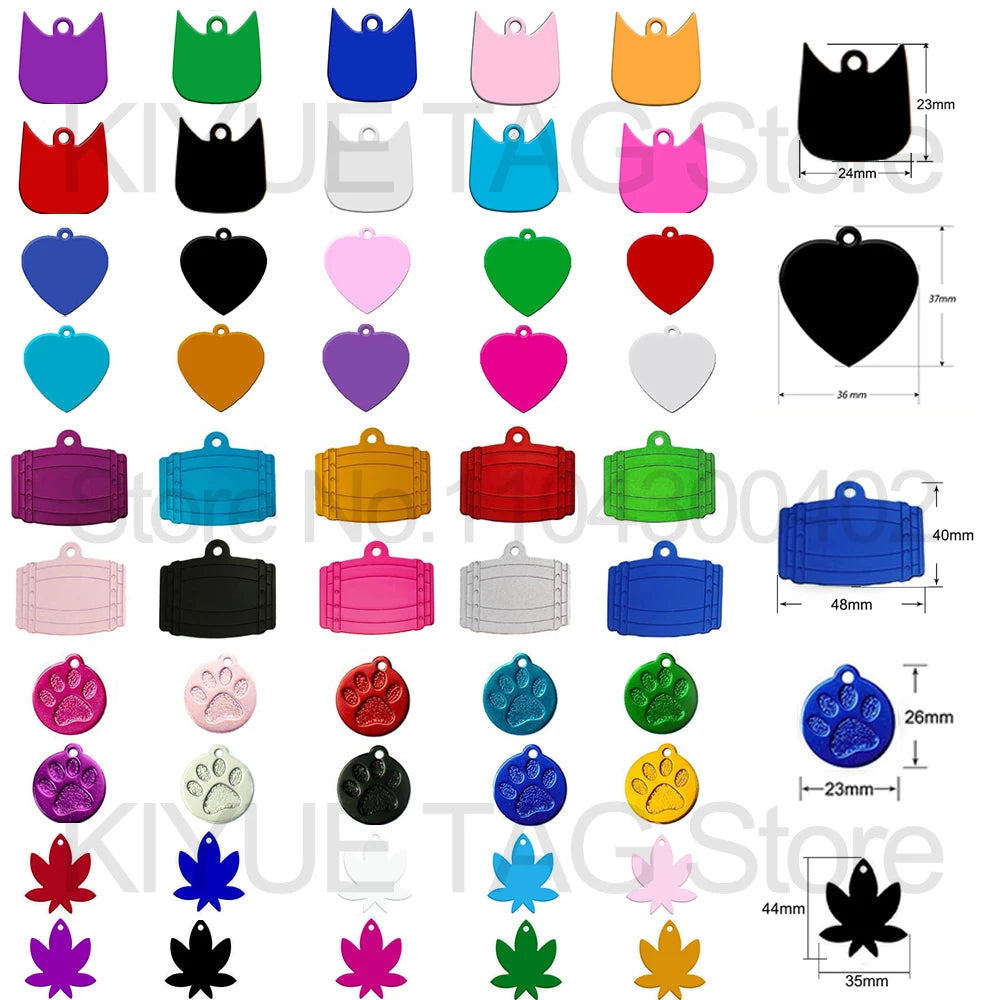 Personalised Aluminium Pet ID Tags – Pack of 100