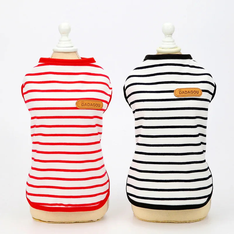 Classic Stripe Sleeveless Vest for Cats & Small Dogs