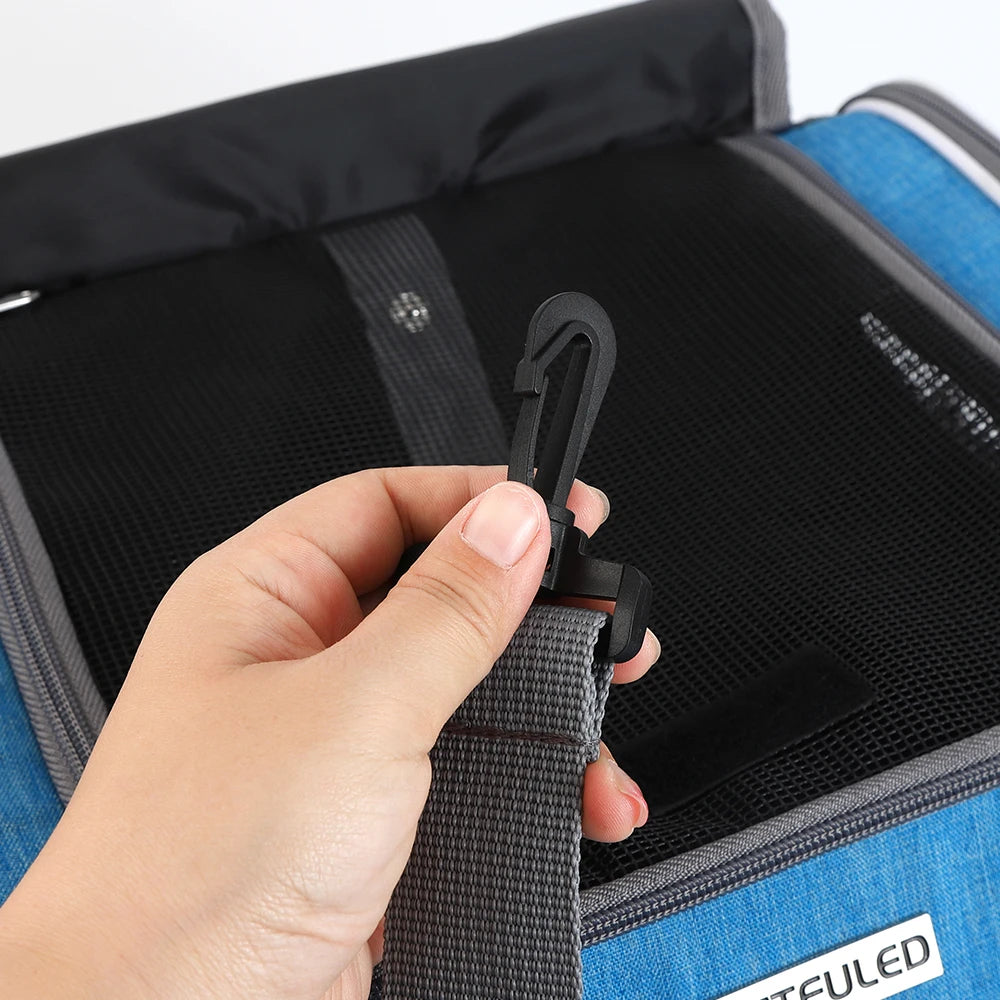 Expandable Soft-Sided Pet Carrier with Four Access Openings