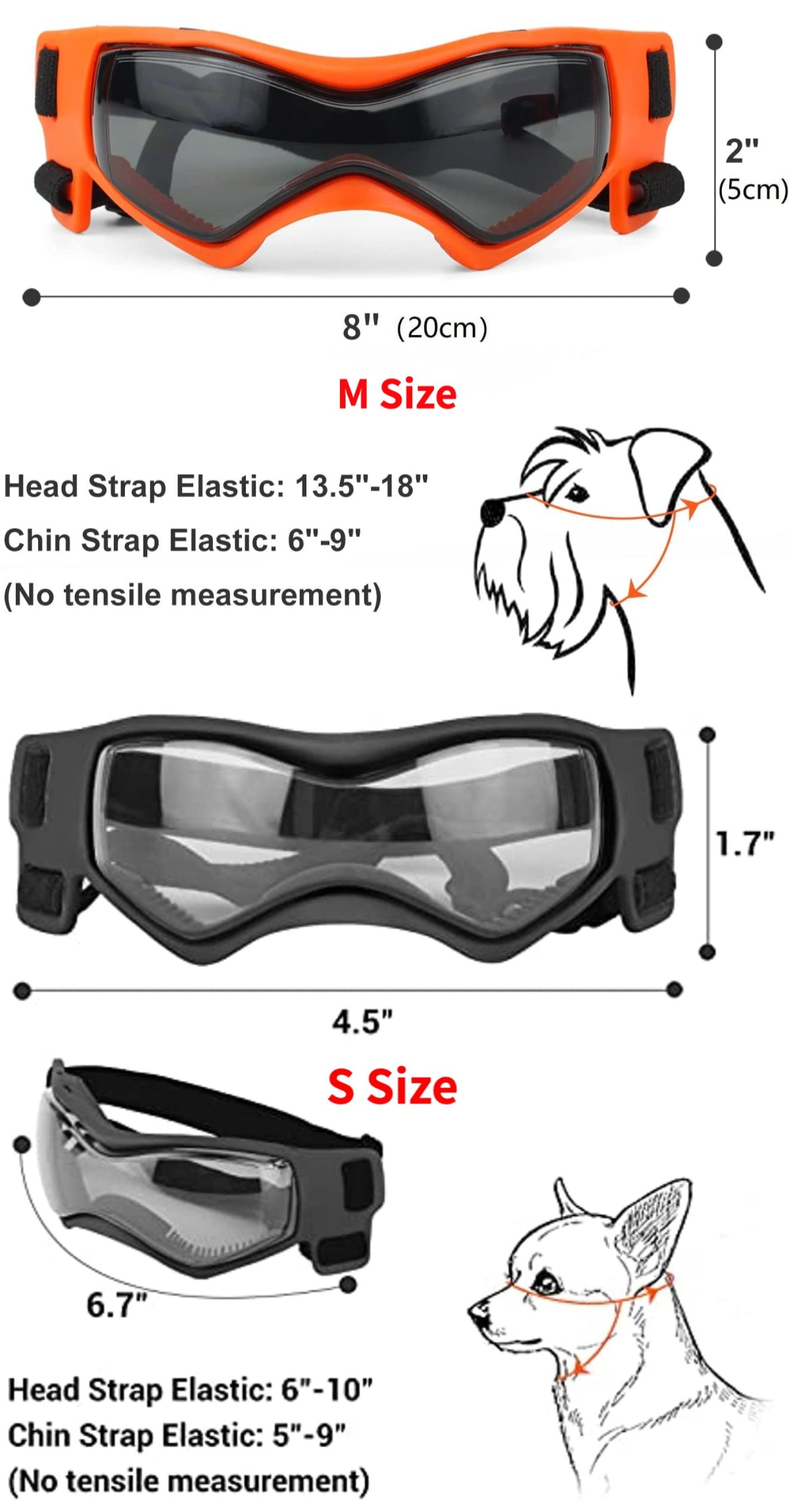 Lunettes pour chien de petite race - Lunettes de soleil de protection UV pour chiots