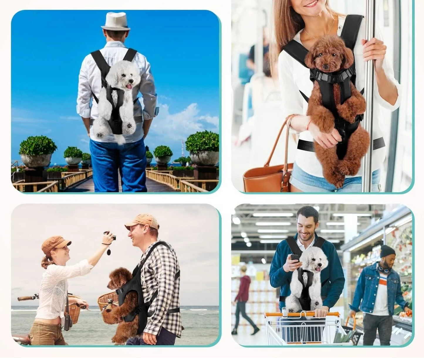 Hands-Free Dog Front Carrier Backpack for Hiking & Cycling