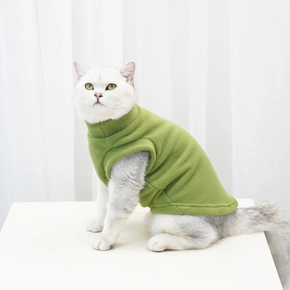 Fleece Vest Jacket for Cats & Small Dogs