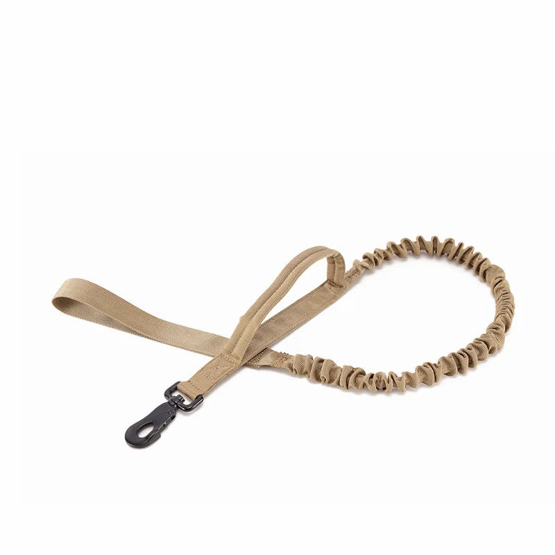 Laisse Tactique Militaire pour Chien - Laisse en Nylon Robuste avec Absorption des Chocs