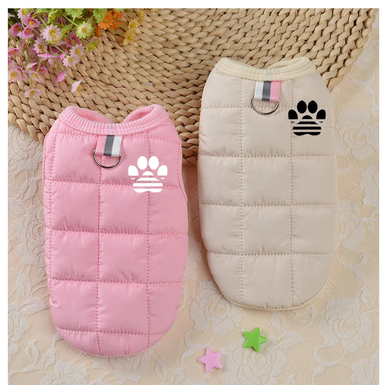 Windproof Padded Dog Coat for Small Dogs
